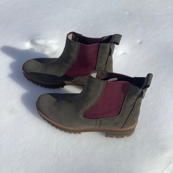 Timberland Women's Waterproof Leather Chelsea Boots Olive Green Size 9.5 - Picture 2 of 8